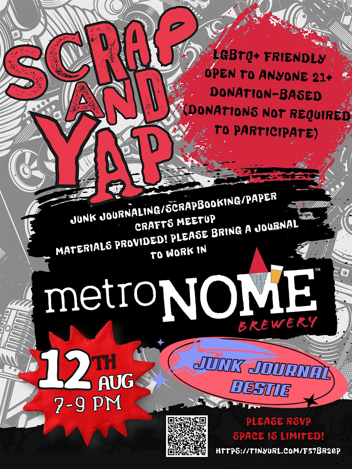 Scrap and Yap August - MetroNOME Brewing, 12 August | Event in Saint Paul | AllEvents