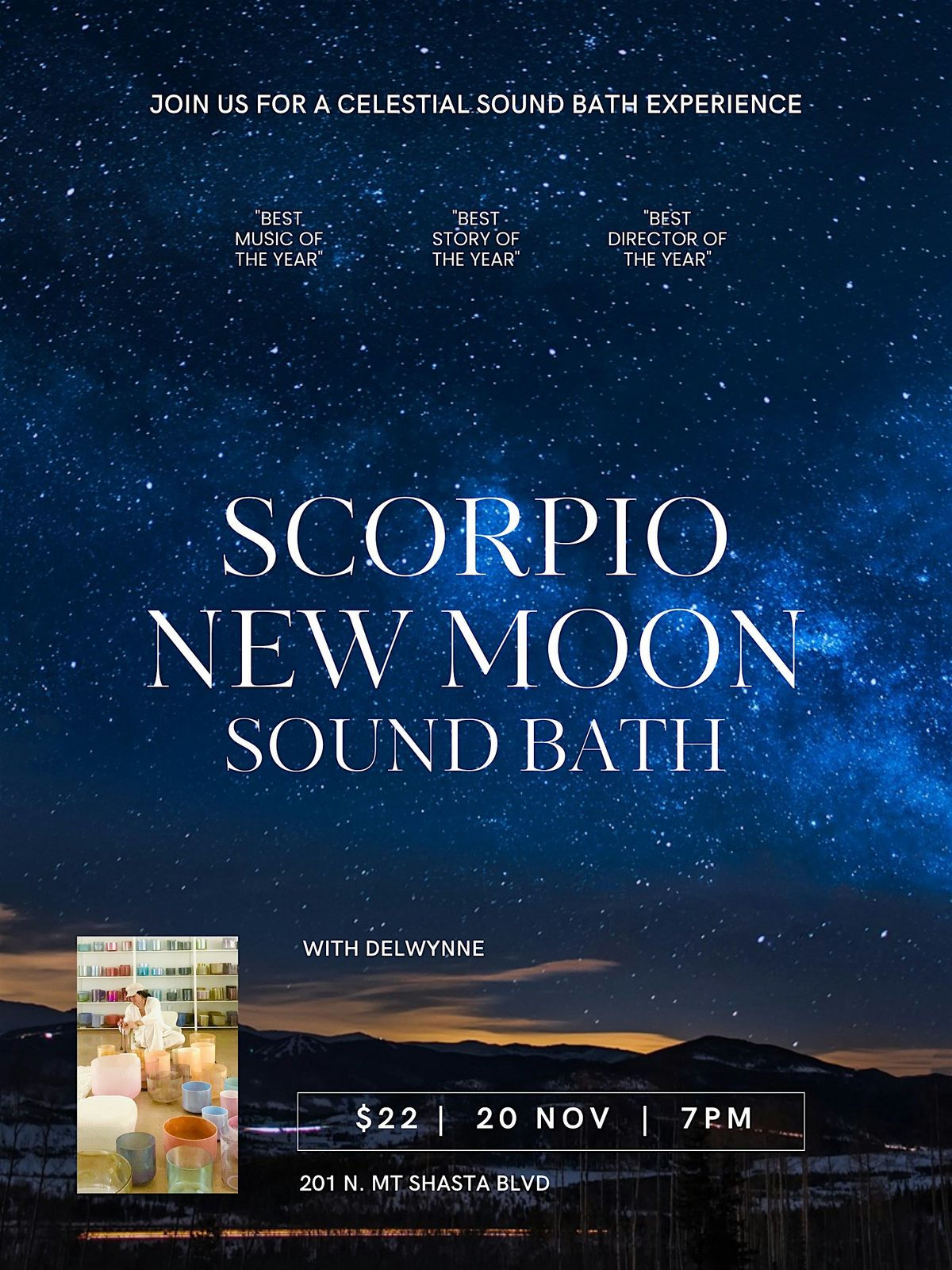 SCORPIO New Moon Sound Bath | Event in Mount Shasta | AllEvents
