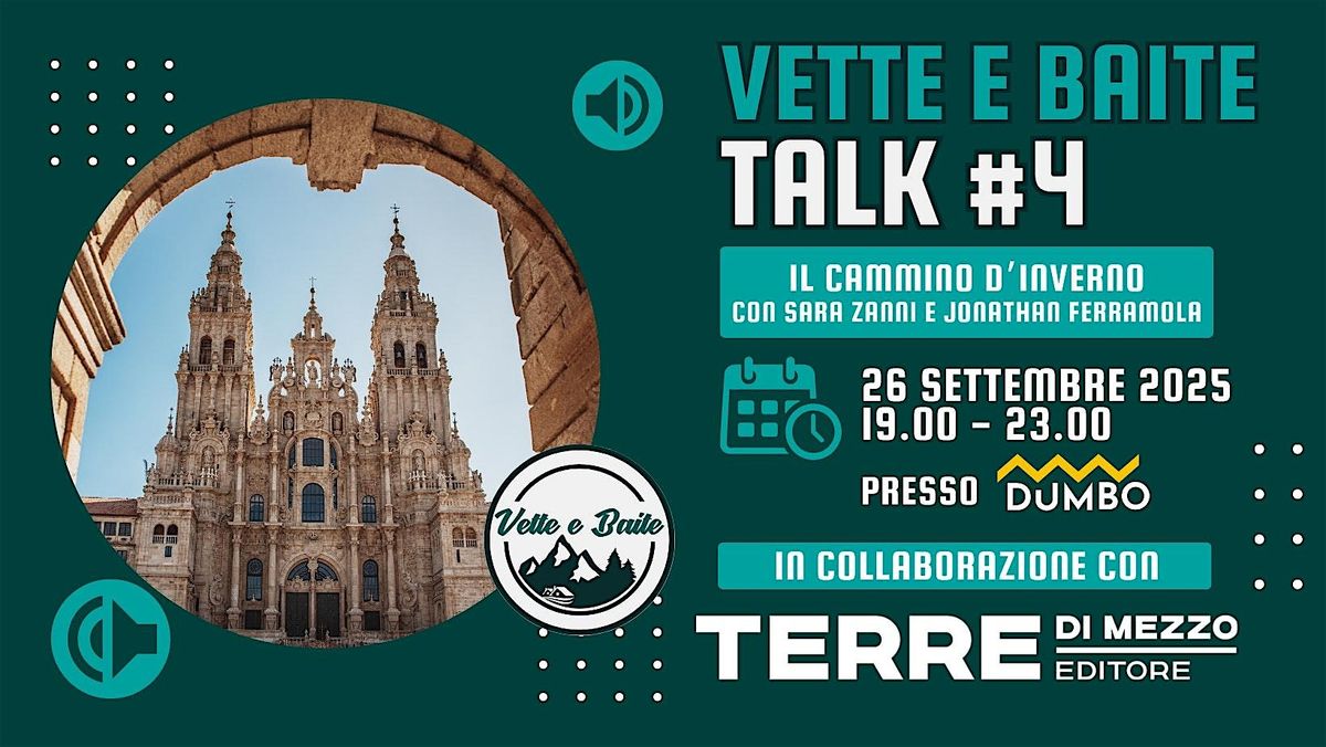 Vette e Baite Talk - Il Cammino d'Inverno, 26 September | Event in Bologna | AllEvents