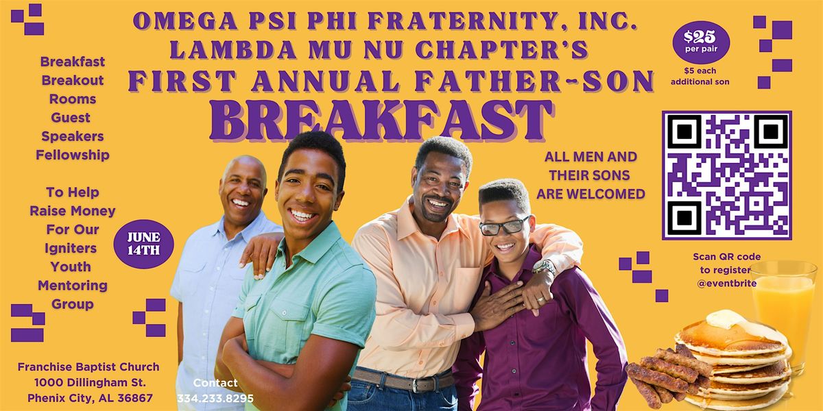 Lambda Mu Nu's 1st Annual Father-Son Breakfast, 14 June | Event in Phenix City | AllEvents
