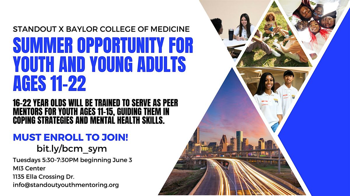 Summer Opportunity for Teens and Young Adults ages11-22 (June 3 - July 29), 3 June | Event in Houston | AllEvents