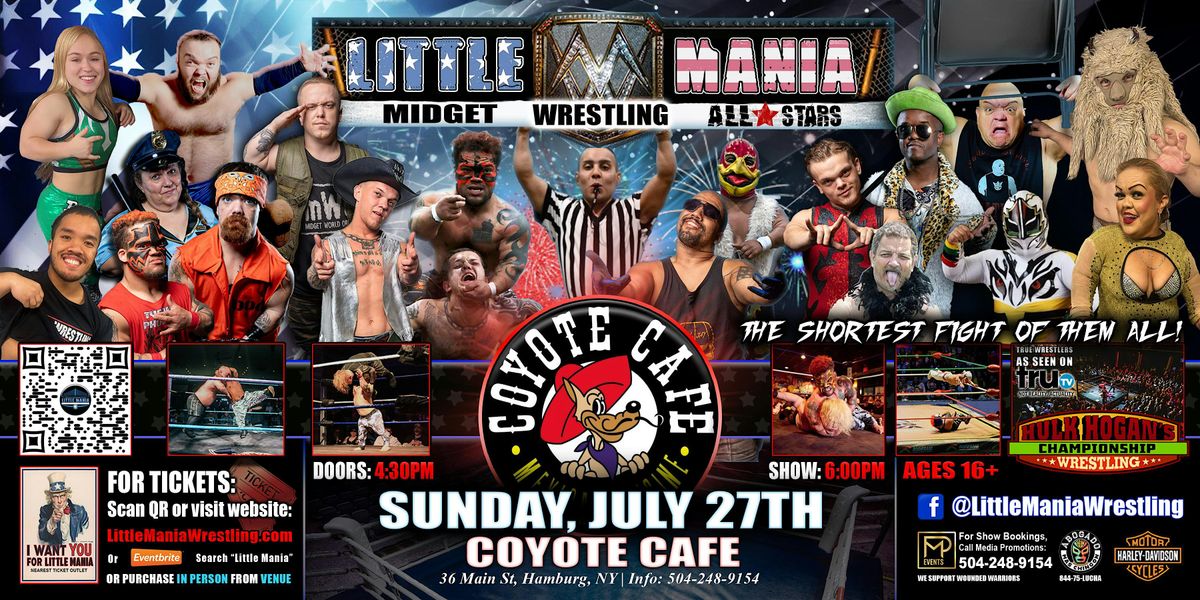 Hamburg, NY - Little Mania Midget Wrestling @Coyote Cafe, 27 July | Event in Hamburg | AllEvents