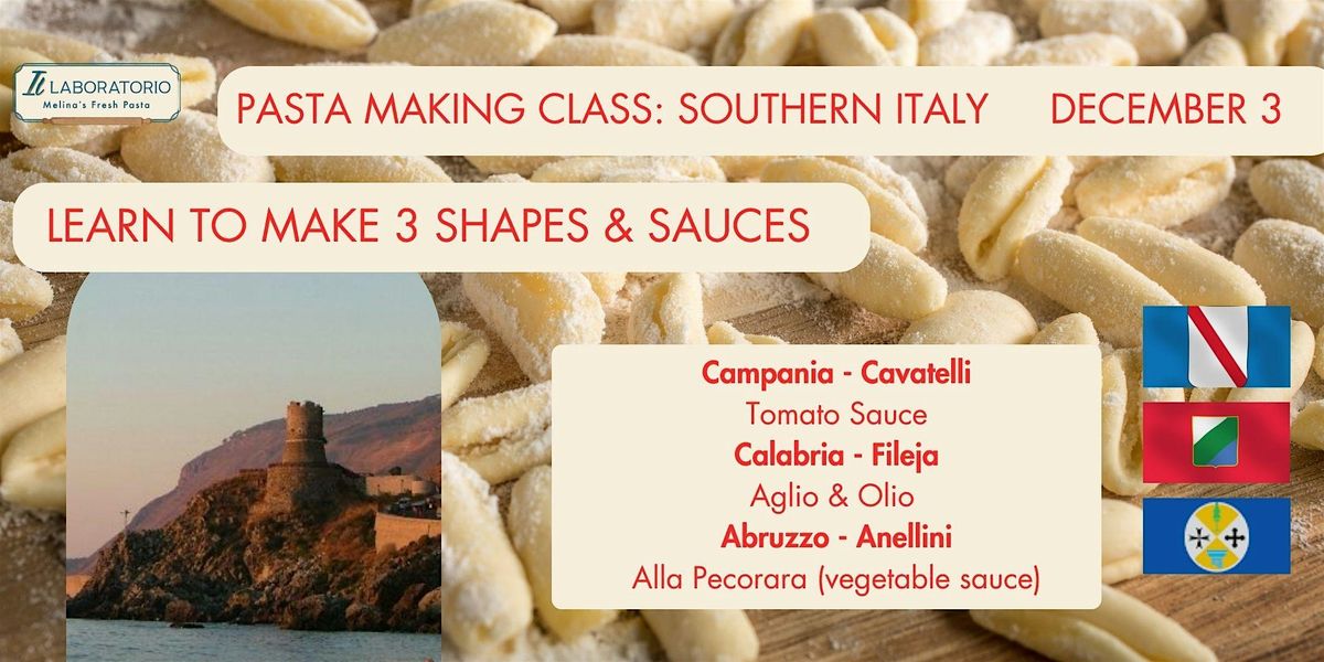 Pasta Making Class - Southern Italian Pastas and Sauces, 3 December | Event in Durham | AllEvents