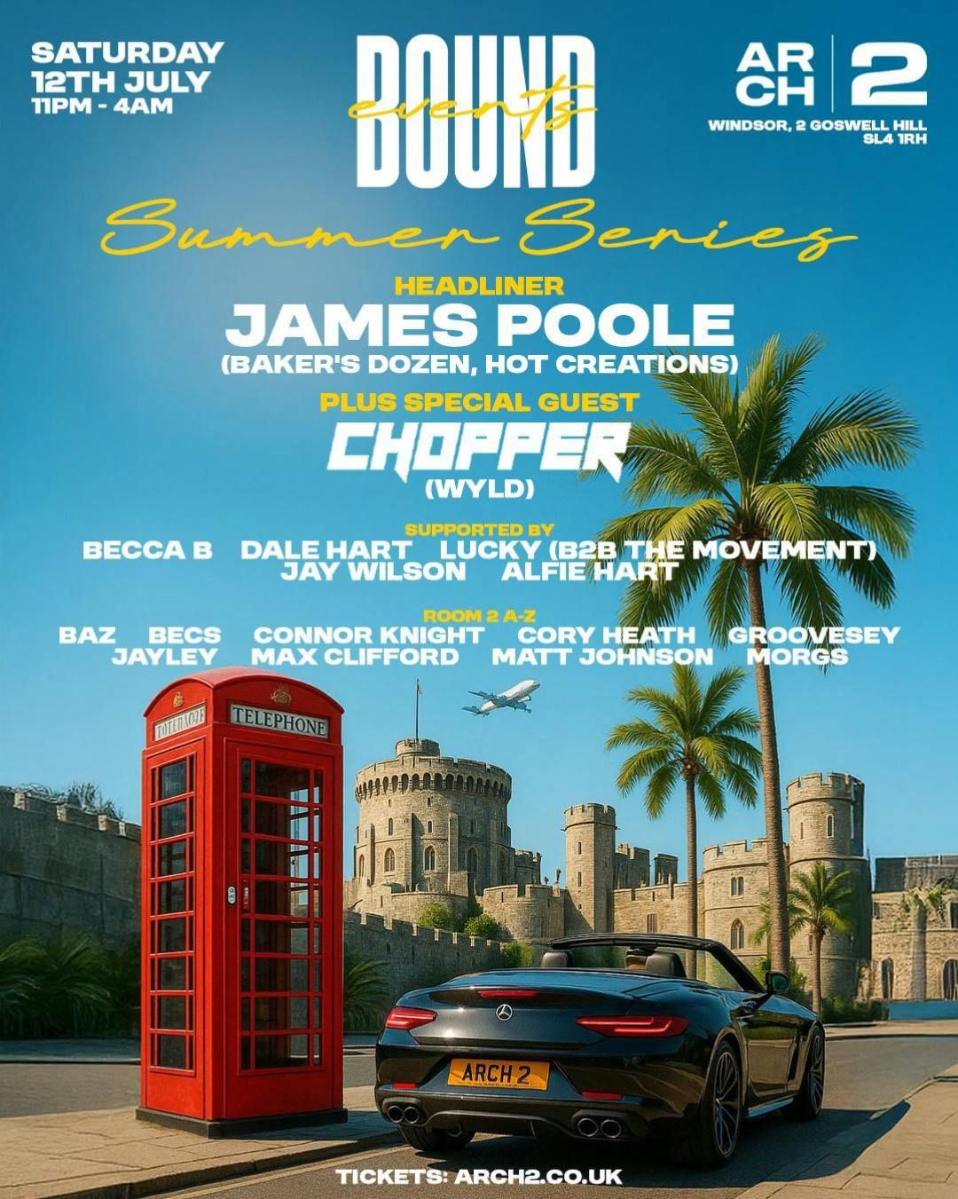 BOUND Presents JAMES POOLE &amp; CHOPPER (WYLD), 12 July | Event in Windsor | AllEvents
