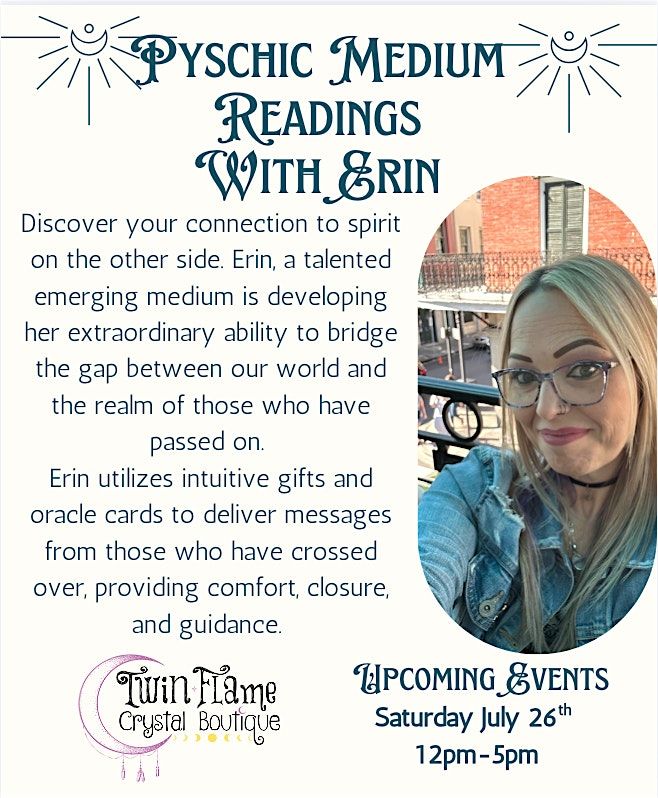 Psychic Medium Readings with Erin, 26 July | Event in Bethpage | AllEvents