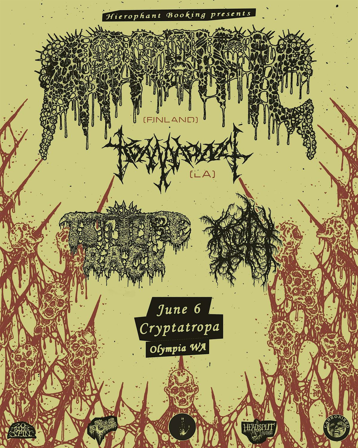 MORBIFIC / KOMMAND / TORTURE RACK / NOROTH, Cryptatropa Bar, 4th Avenue ...