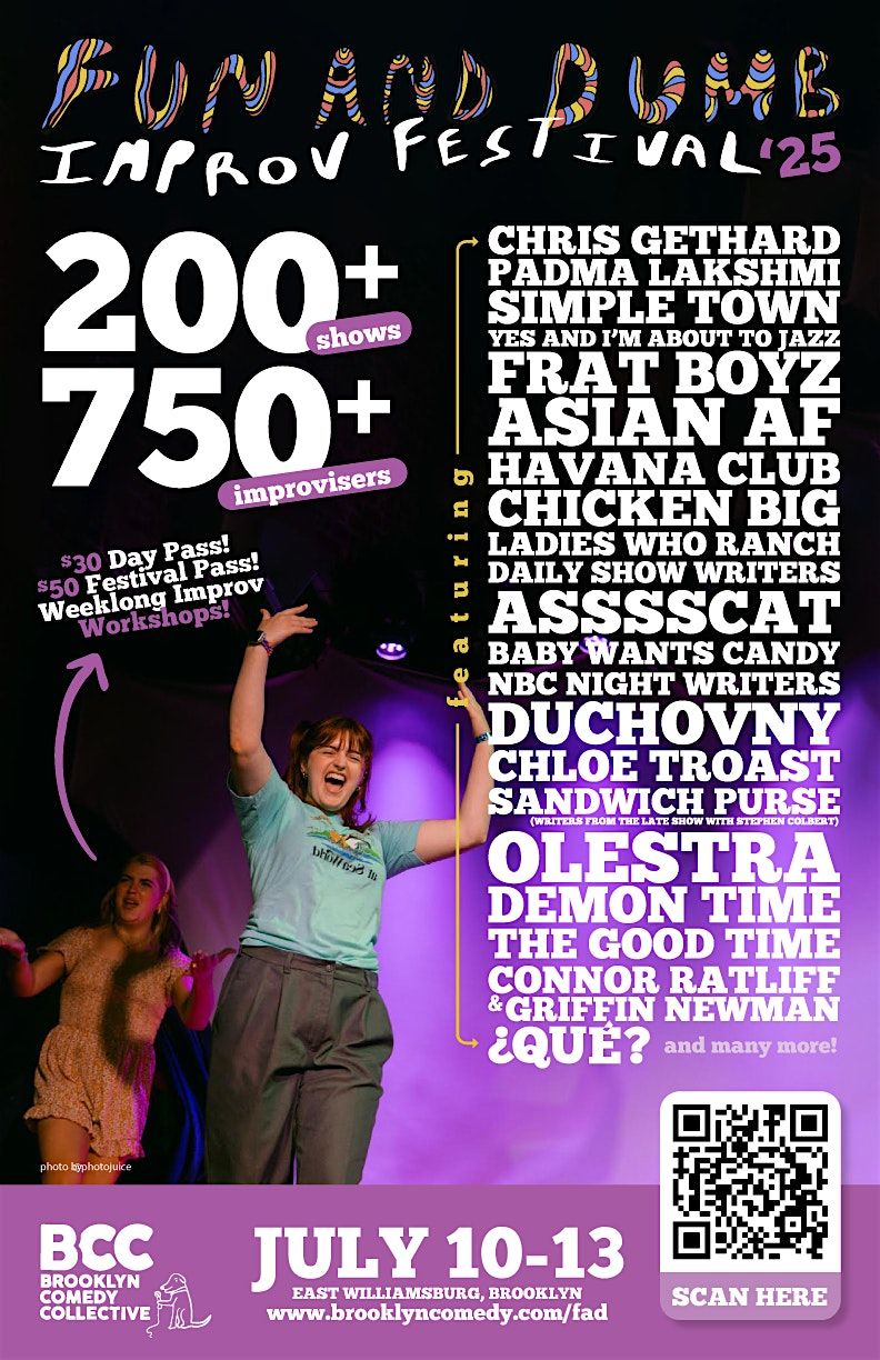 Fun and Dumb Improv Festival 2025, 10 July | Event in Brooklyn | AllEvents