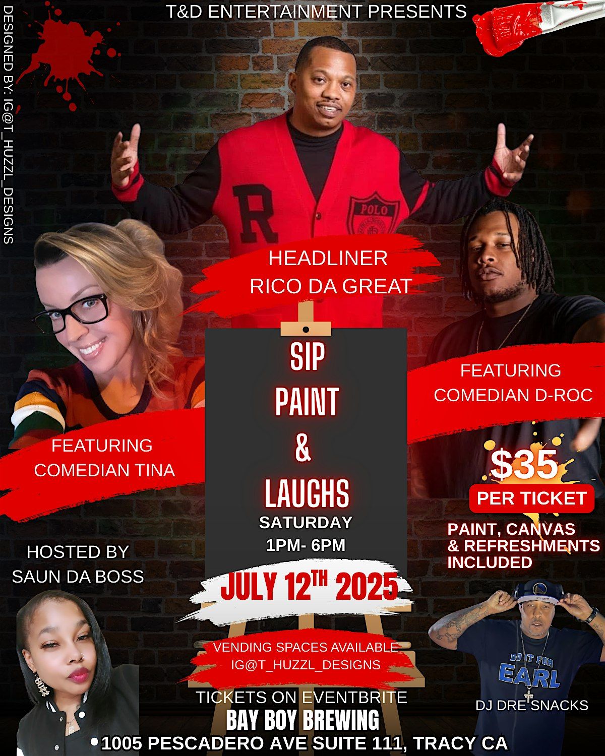 SIP PAINT & LAUGHS, 12 July | Event in Tracy | AllEvents