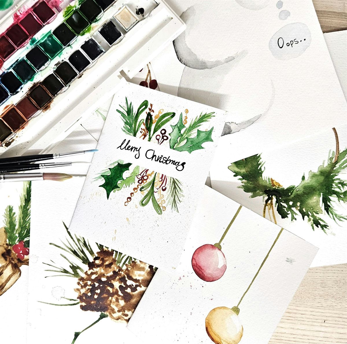 Watercolour Festive Card-making Class, 8 December | Event in Kingston upon Thames | AllEvents
