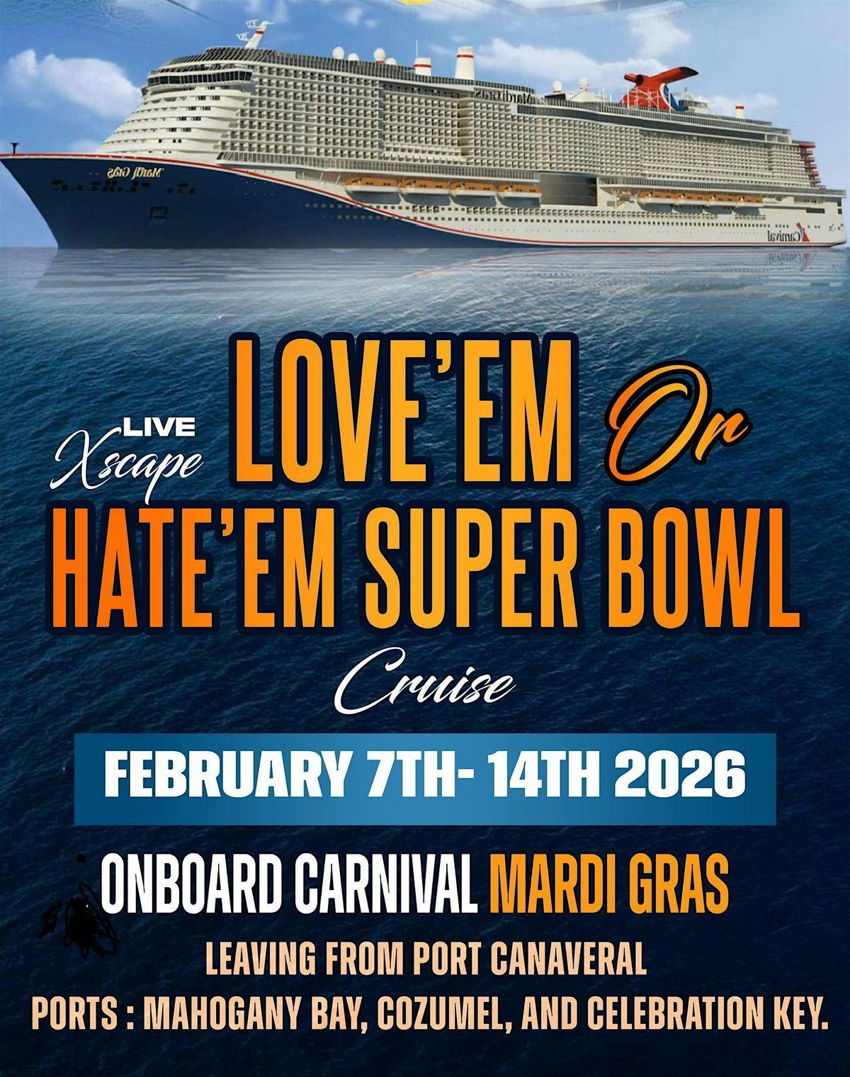 Love'em Or Hate'em Super Bowl Cruise!, 7 February | Event in Cape Canaveral | AllEvents