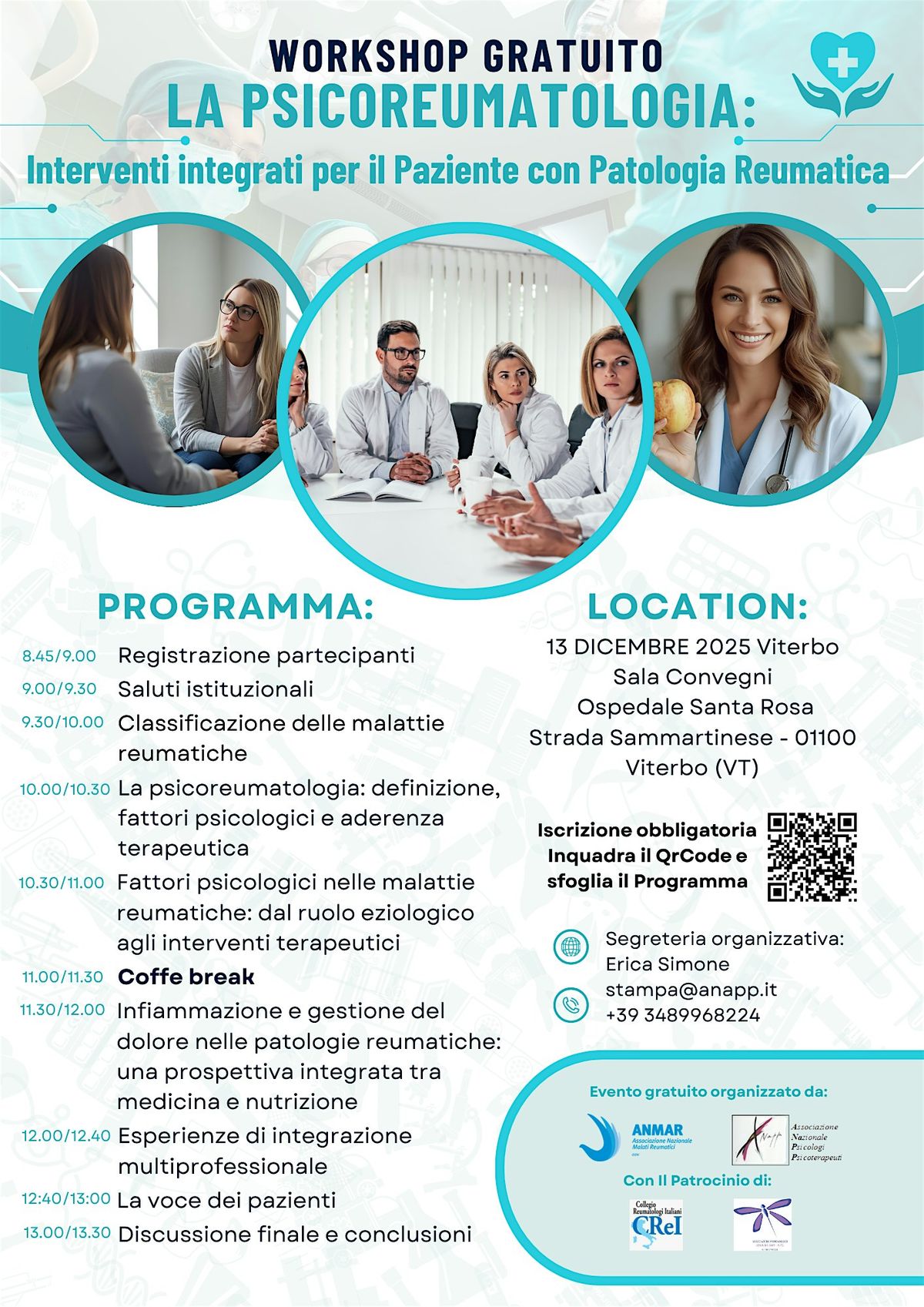 La Psicoreumatologia: interventi integrati per il  Paziente  Reumatico, 13 December | Event in Belcolle | AllEvents