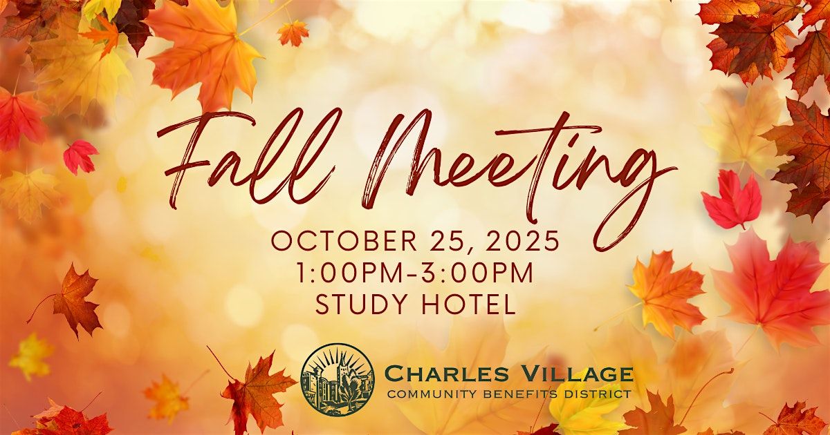 Fall Community Meeting, 25 October | Event in Baltimore | AllEvents