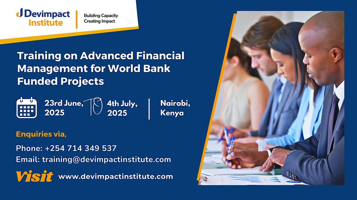 Training on Advanced Financial Management for World Bank Funded Projects, 23 June | Event in Nairobi | AllEvents