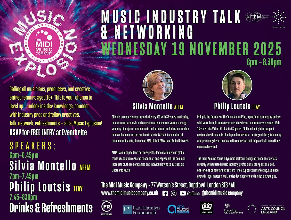 Music Explosion: Industry Talk & Networking: Autumn 2025 Special, 19 November | Event in London | AllEvents