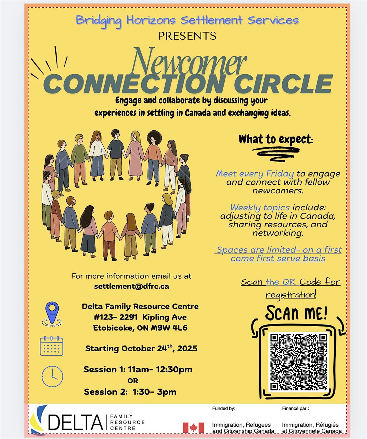 Newcomer Connection Circle, 24 October | Event in Toronto | AllEvents