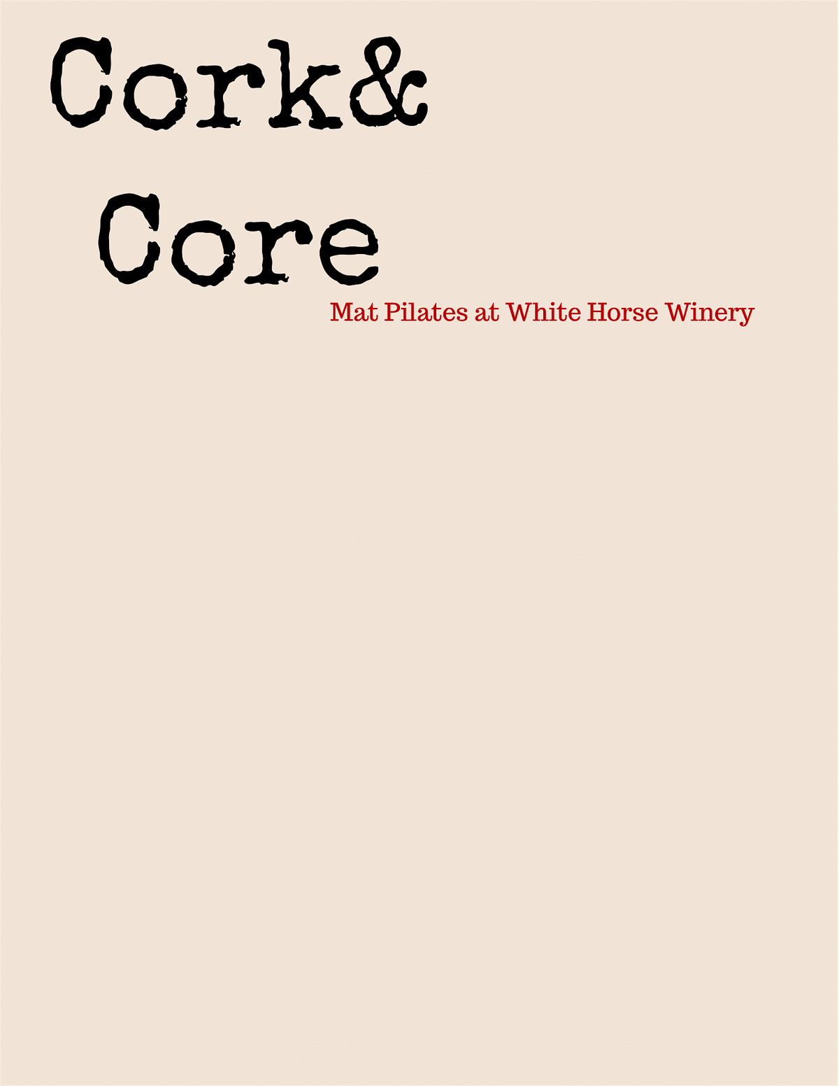 Cork&Core: Mat Pilates Class At Whitehorse Winery | Event in Hammonton | AllEvents