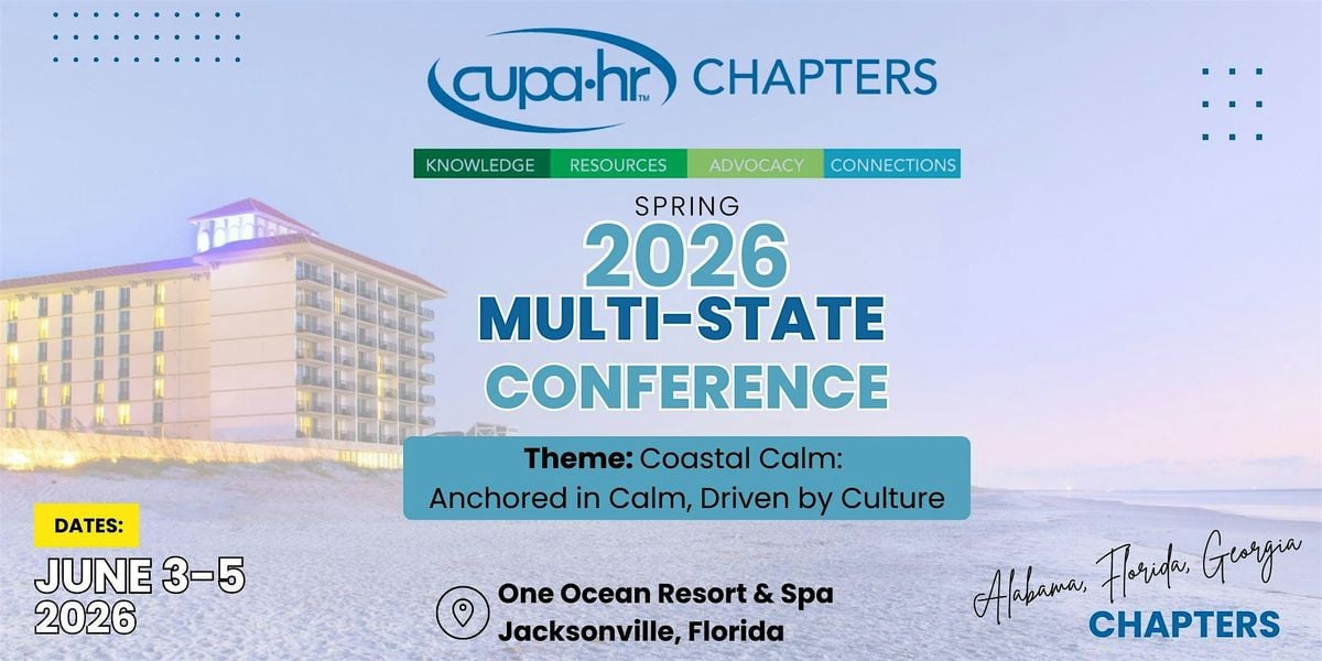 CUPA-HR Multi-Chapter Conference in Jacksonville, FL, 3 June | Event in Atlantic Beach | AllEvents
