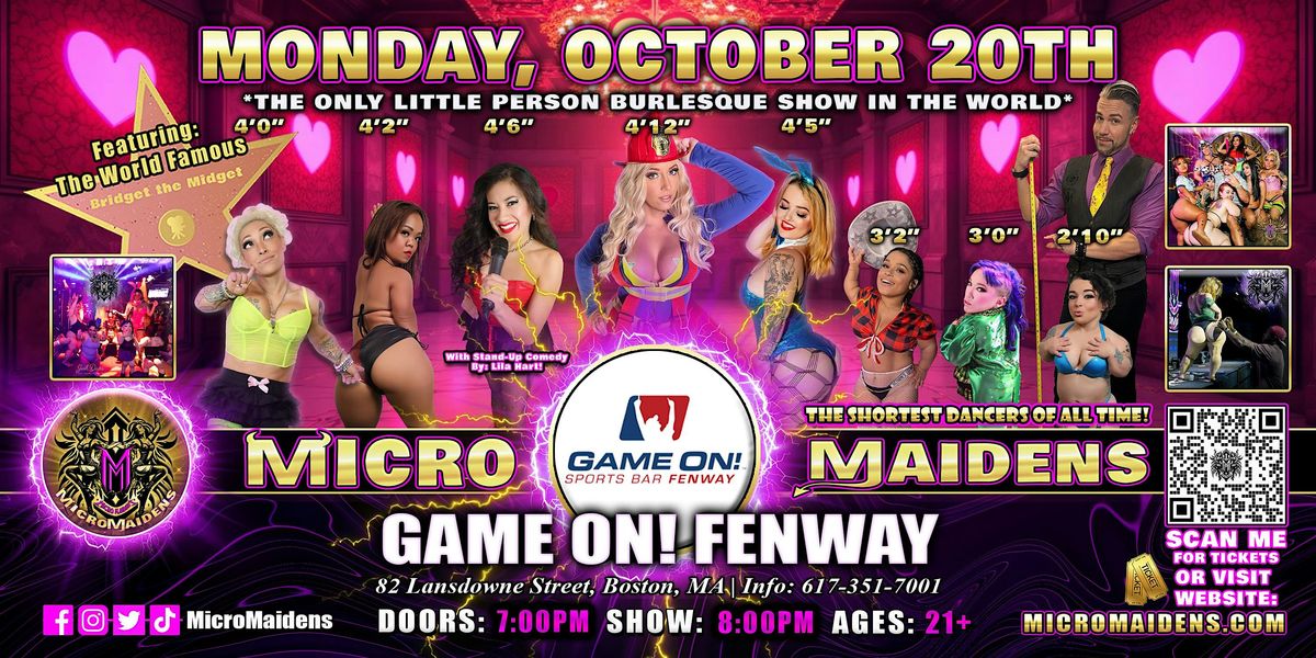 Boston, MA - Micro Maidens Dwarf Dancers @ Game On! Fenway, 20 October | Event in Boston | AllEvents