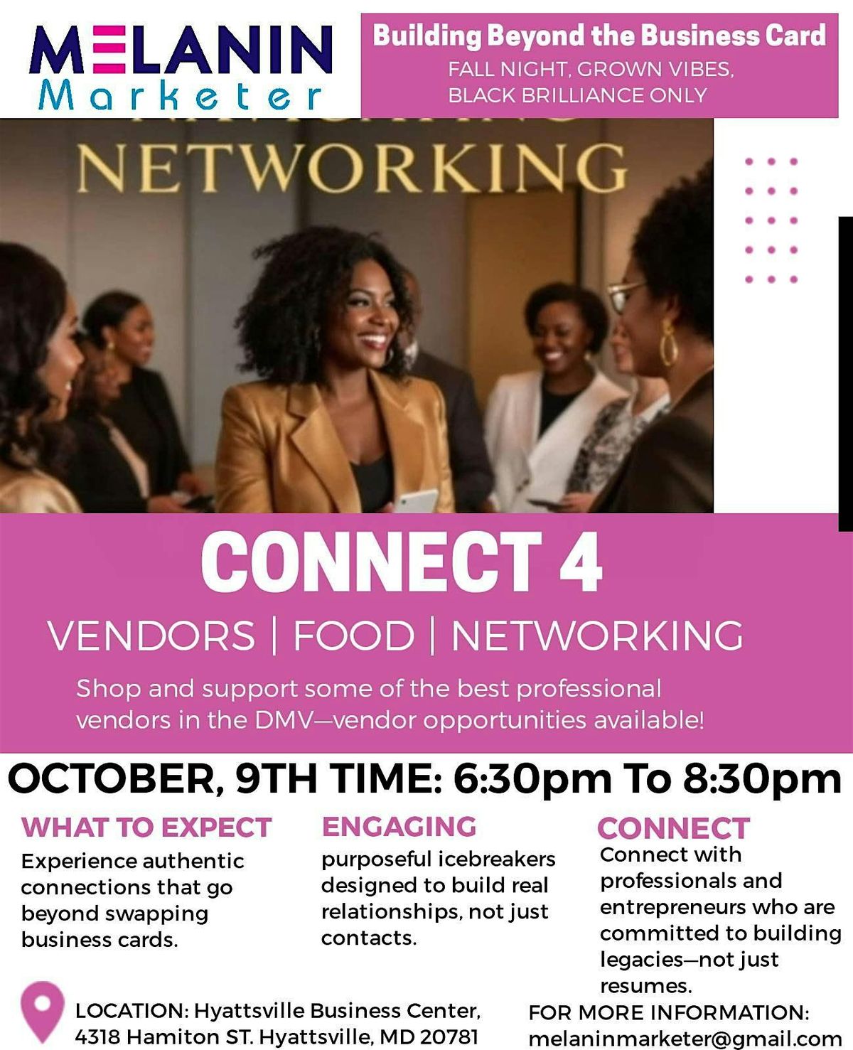 Connect 4: Building Beyond the Business Card — Fall Networking Event, 9 October | Event in Hyattsville | AllEvents