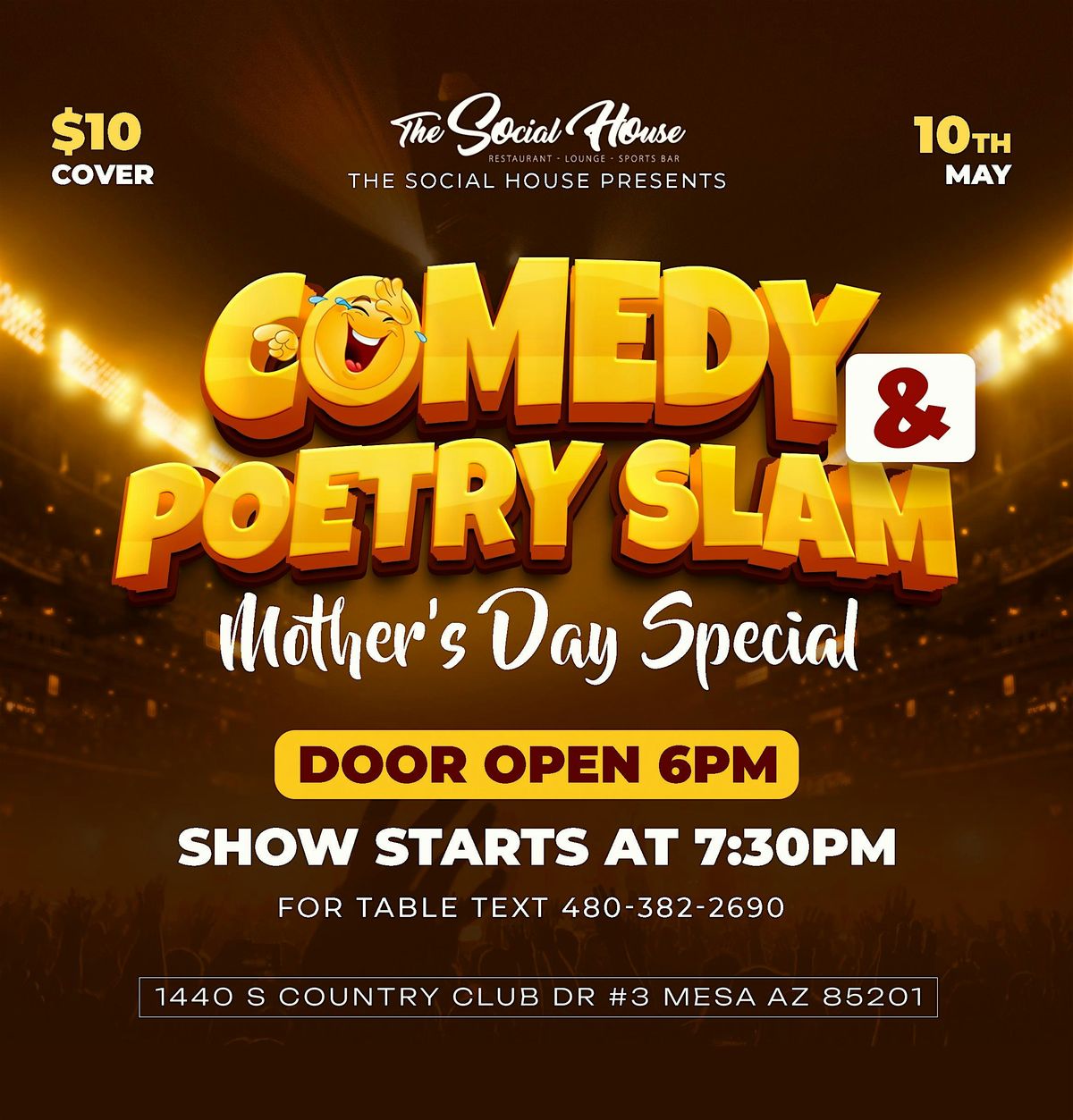 Comedy & Poetry Slam & After Party, 10 May | Event in Mesa | AllEvents