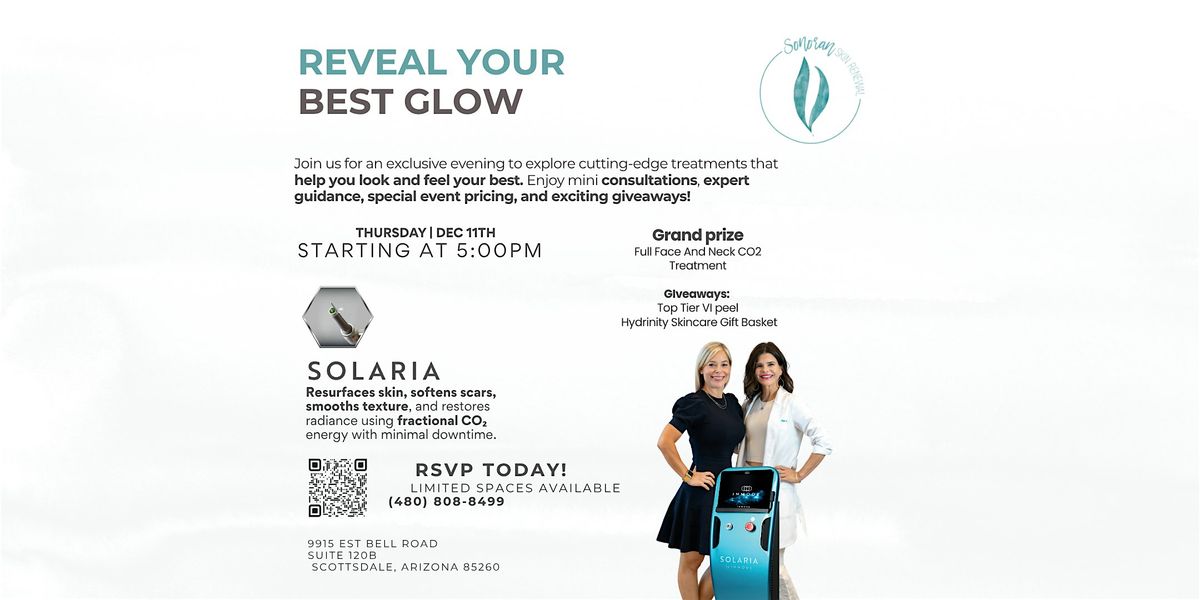 Reveal Your Best Glow, 11 December | Event in Scottsdale | AllEvents