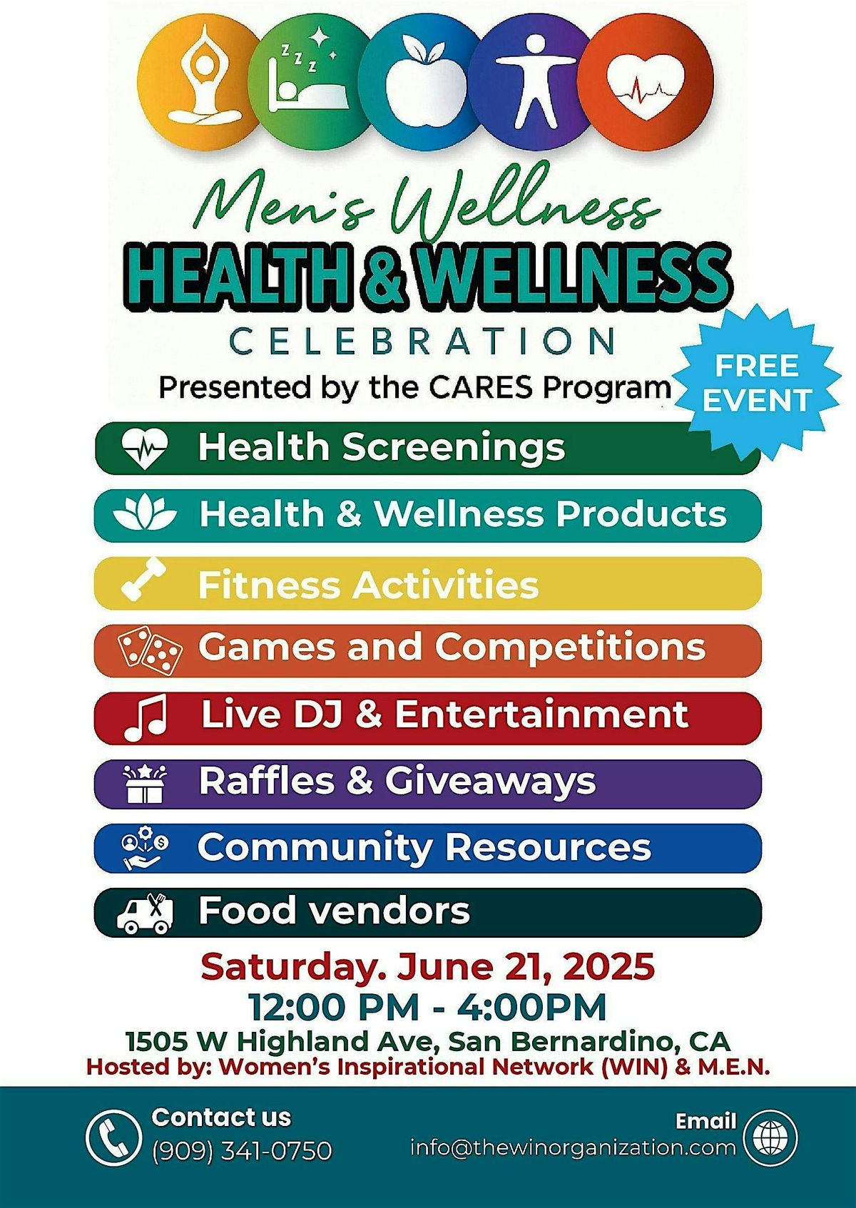 MEN's Health & Wellness Fair, 21 June | Event in San Bernardino | AllEvents