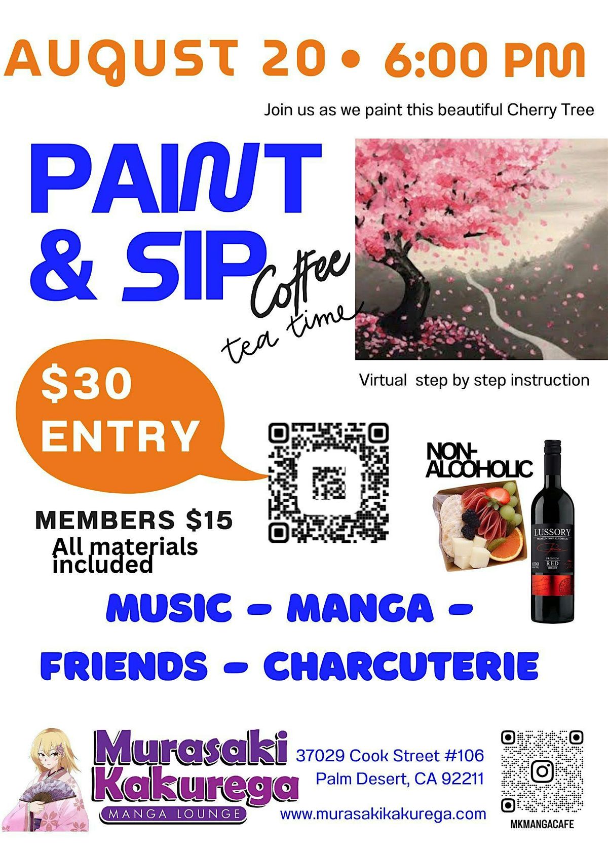 Paint and Sip night, 20 August | Event in Palm Desert | AllEvents