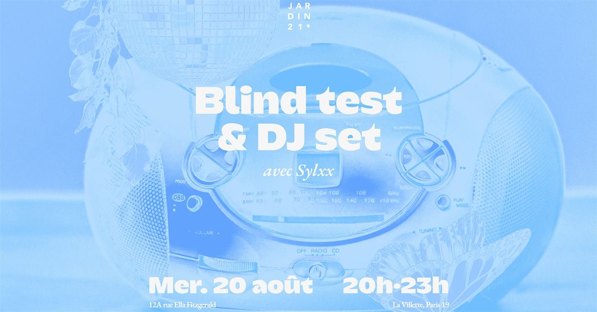 Blind test au Jardin21, 20 August | Event in Paris | AllEvents