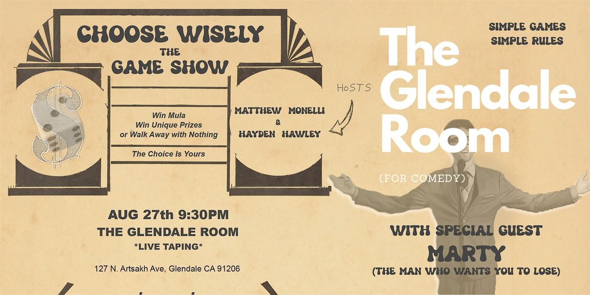 Choose Wisely: The Simple Game Show, 27 August | Event in Glendale | AllEvents