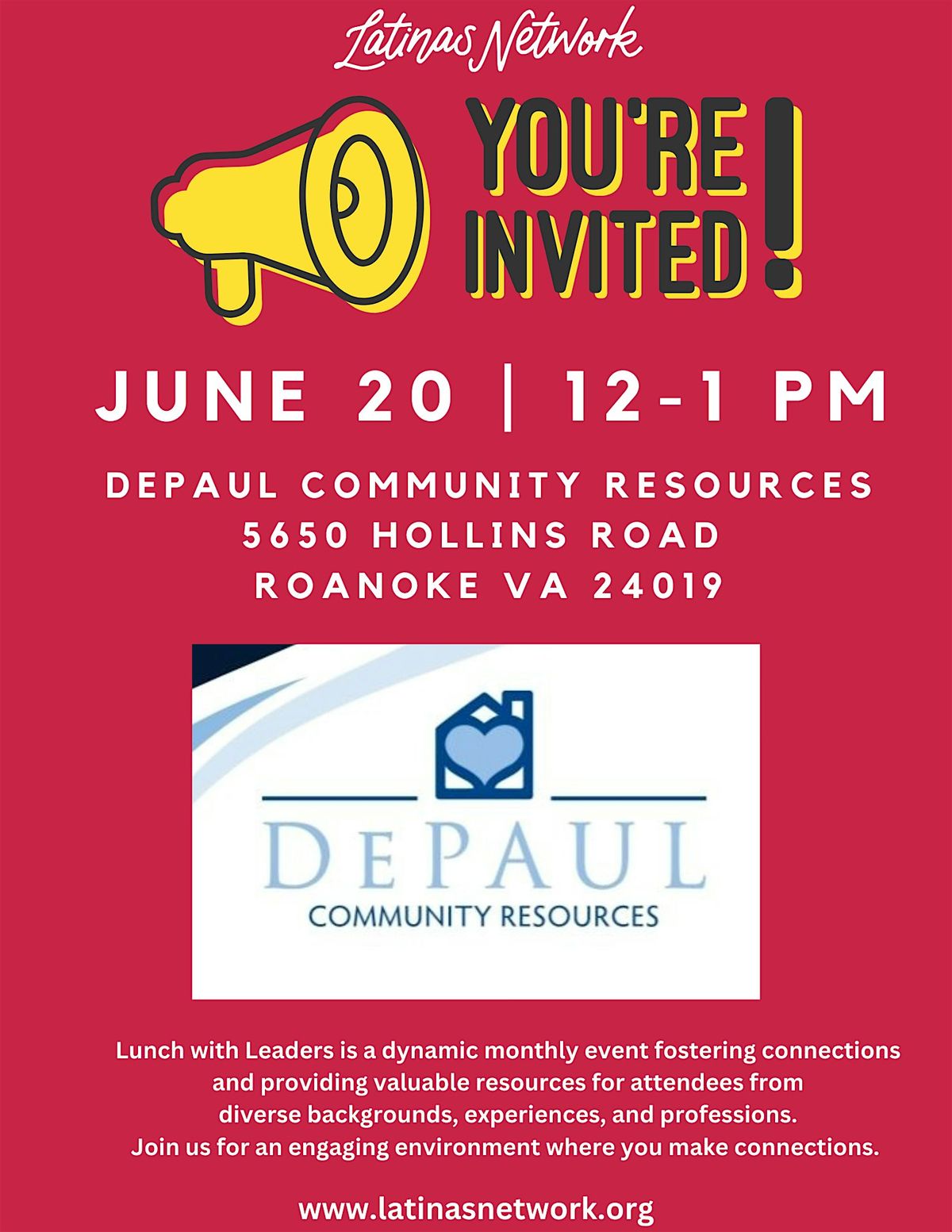 Lunch with Leaders - DePaul Community Resources, 20 June | Event in Hollins | AllEvents