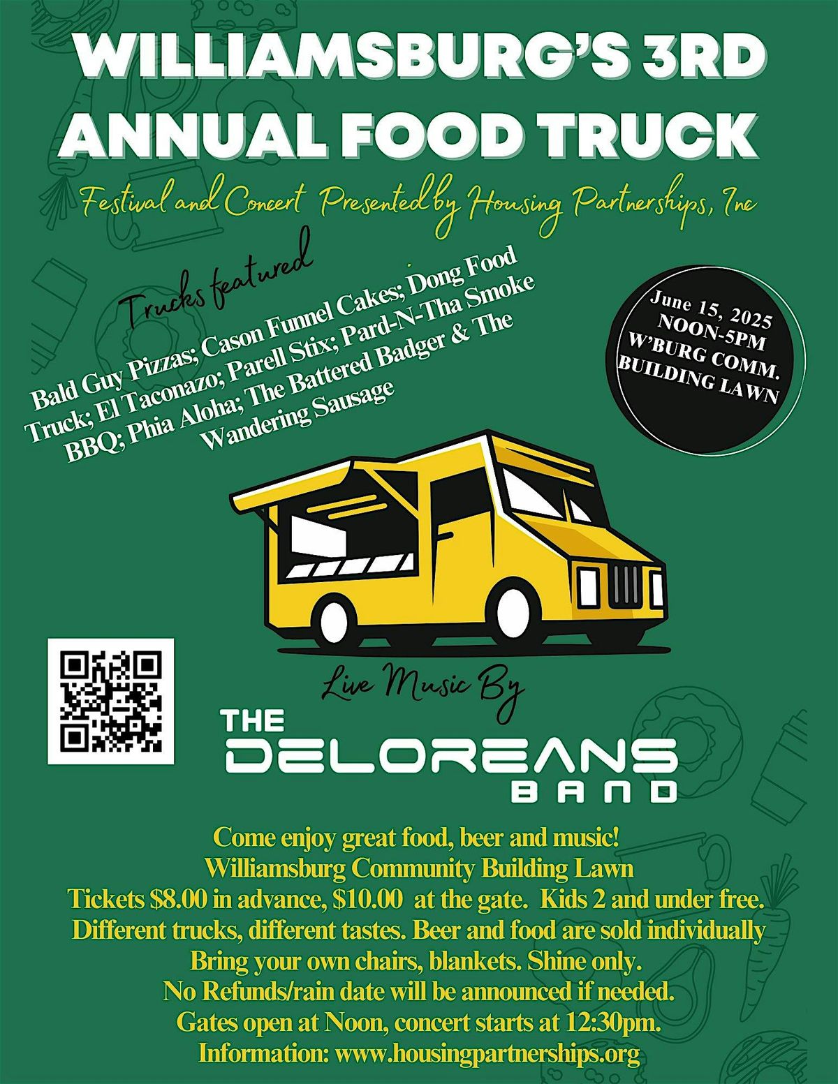3rd Annual Food Truck Festival & Concert presented by Housing Partnerships, 15 June | Event in Williamsburg