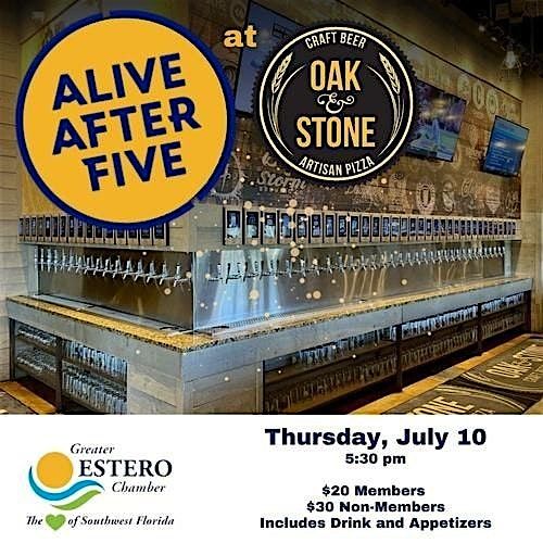 Alive After 5! at Oak & Stone, 10 July | Event in Estero | AllEvents