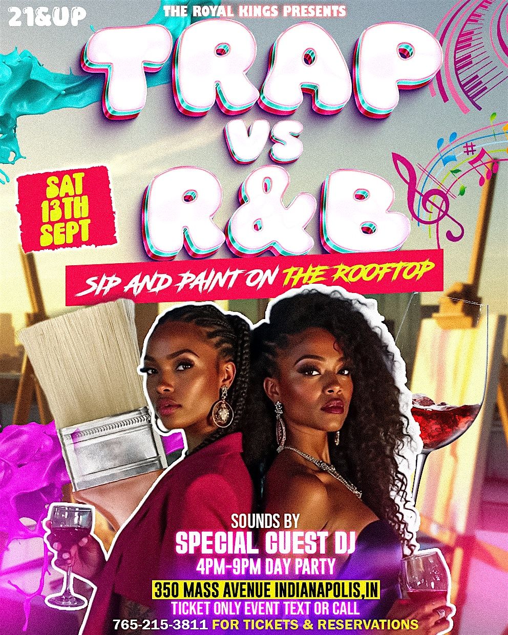 “Trap vs RnB” Sip n Paint Rooftop Day Party, 13 September | Event in Indianapolis | AllEvents