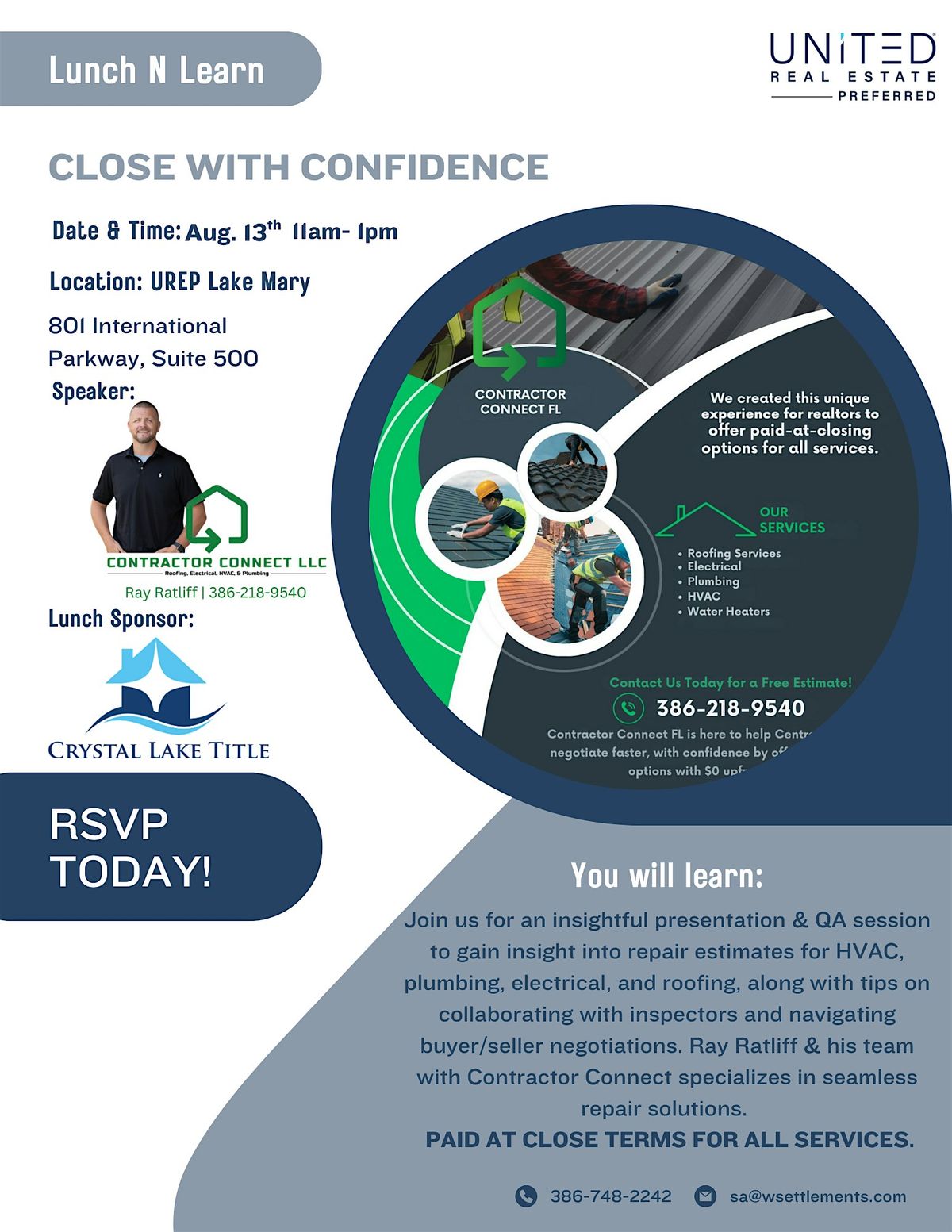 Lunch N Learn | Close With Confidence, 13 August | Event in Lake Mary | AllEvents