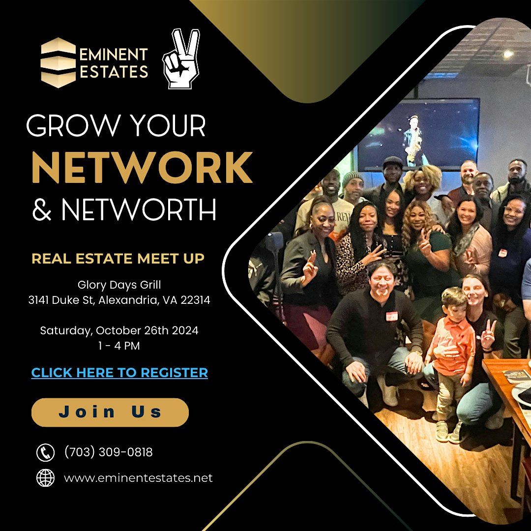Real Estate Meet Up and Networking, Glory Days Grill, Alexandria, 26