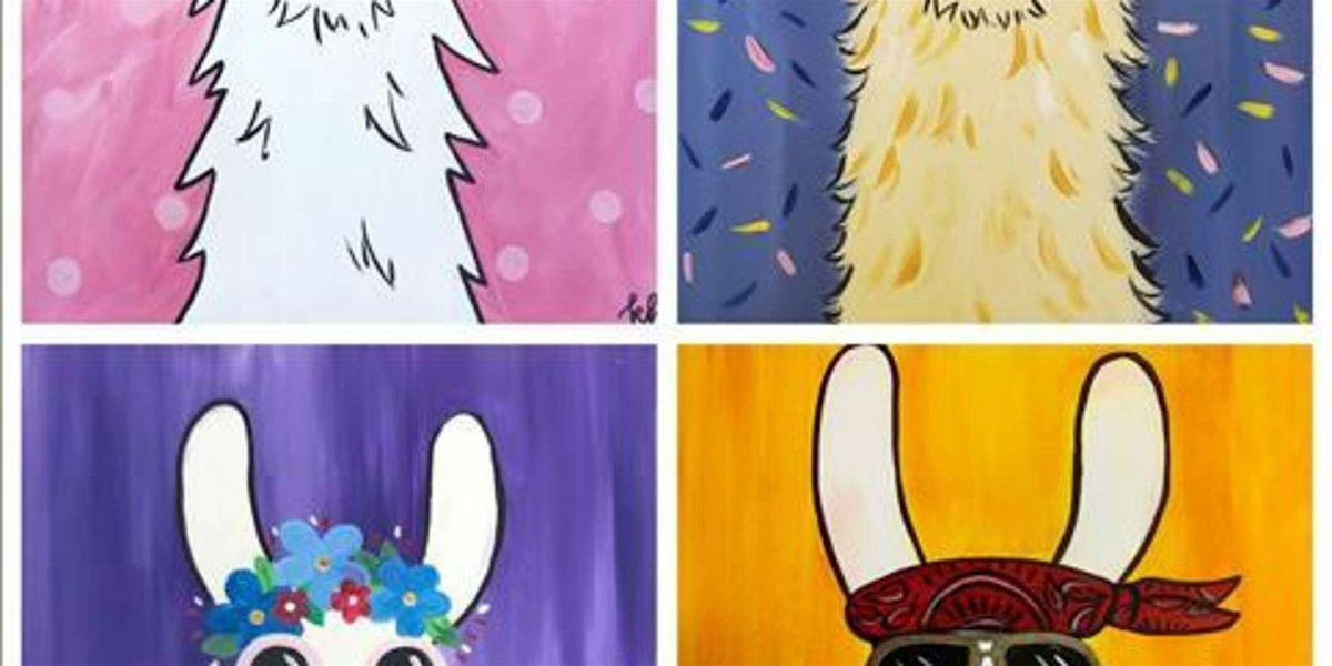 Colorfully Styled Llamas in Art - Paint and Sip by Classpop!™, 2 May | Event in San Antonio | AllEvents