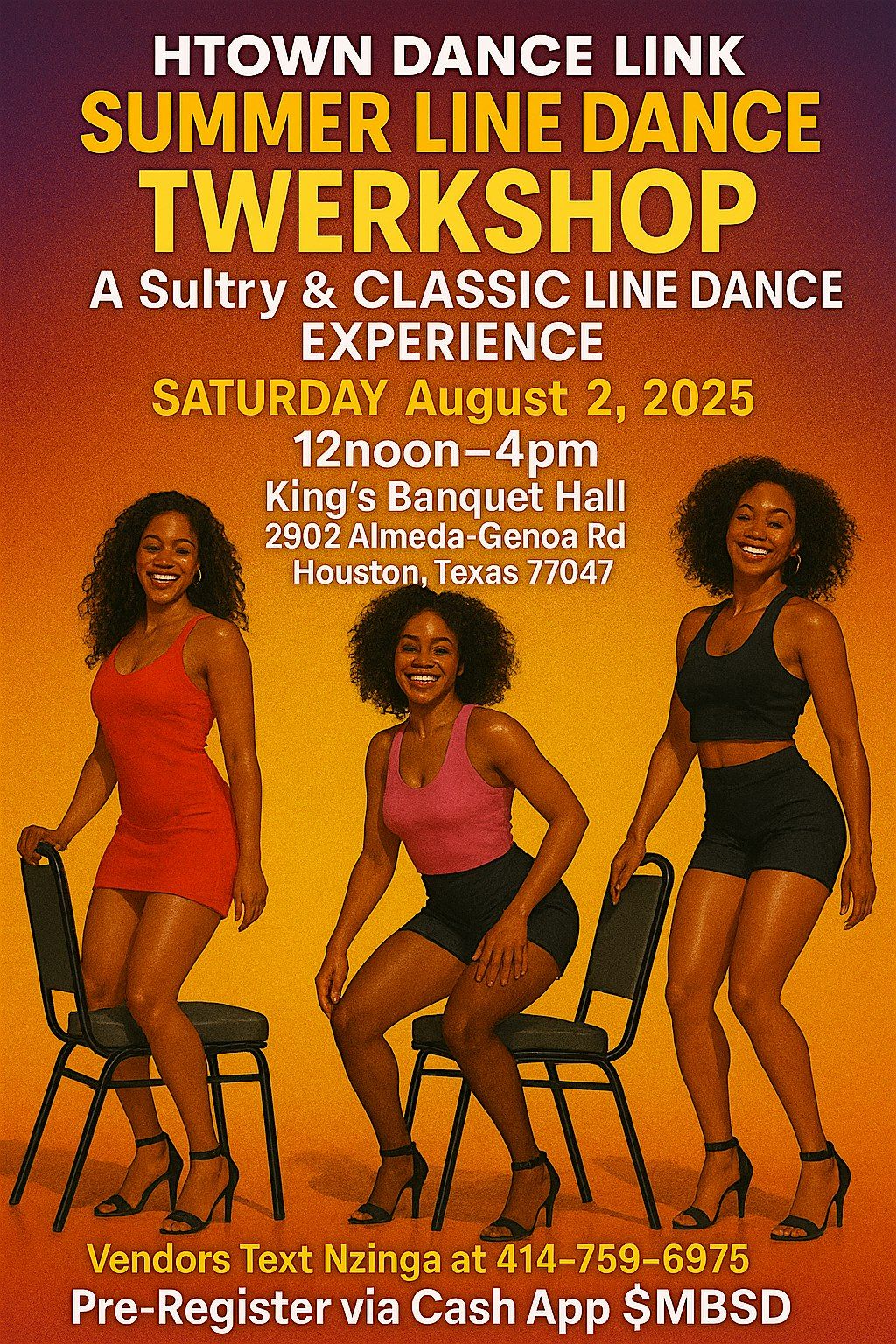 SULTRY CLASSIC LINE DANCE TWERKSHOP, 2 August | Event in Houston | AllEvents