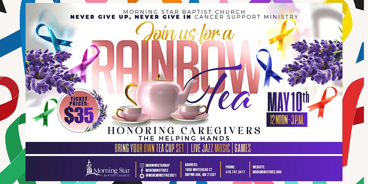 Rainbow Tea Party- Honoring Caregivers, 10 May | Event in Woodlawn | AllEvents