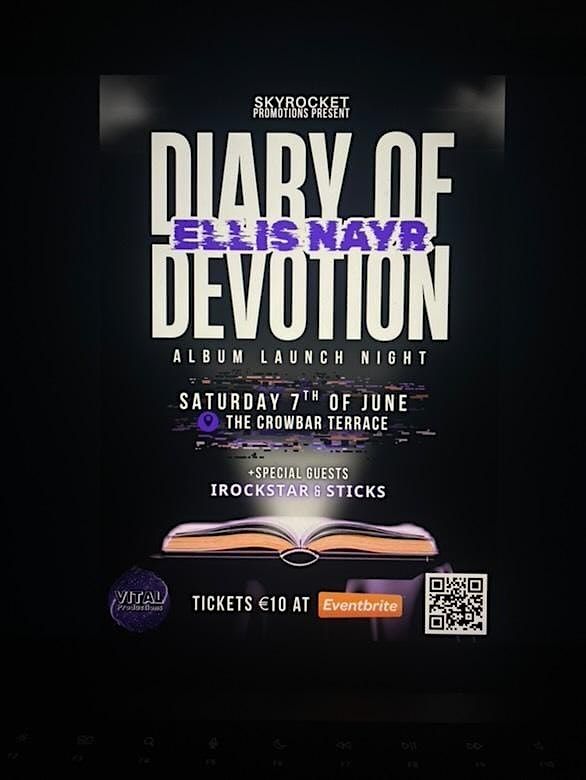 Ellis Nayr ‘Diary of Devotion’ Album Release Party - Irockstar & Sticks, 14 June | Event in Dublin