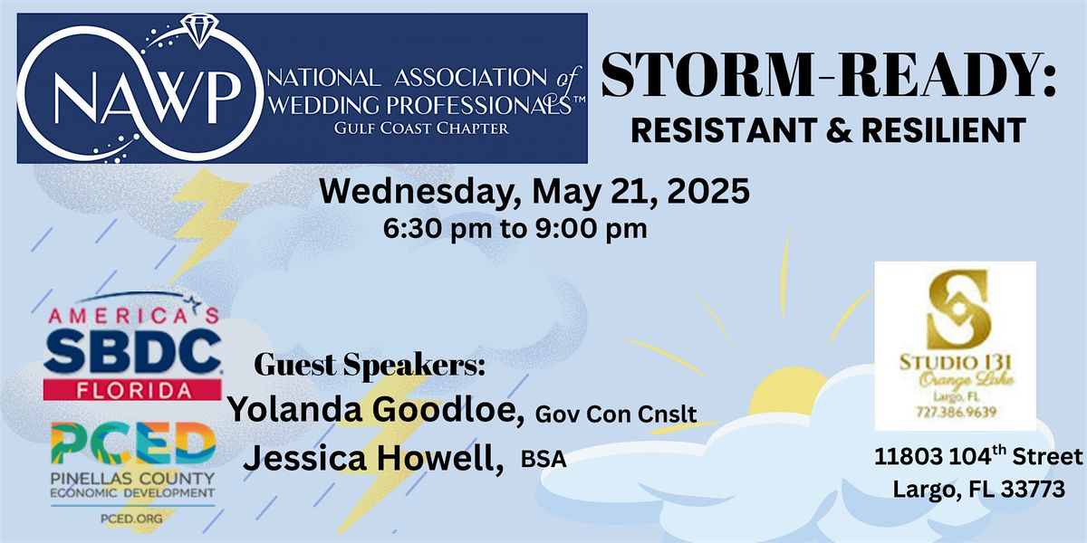 STORM-READY, RESISTANT & RESILIENT, 21 May | Event in Largo | AllEvents