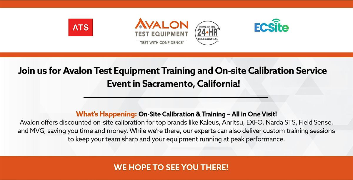Training and On-Site Calibration event in Sacramento, CA | Event in Sacramento | AllEvents