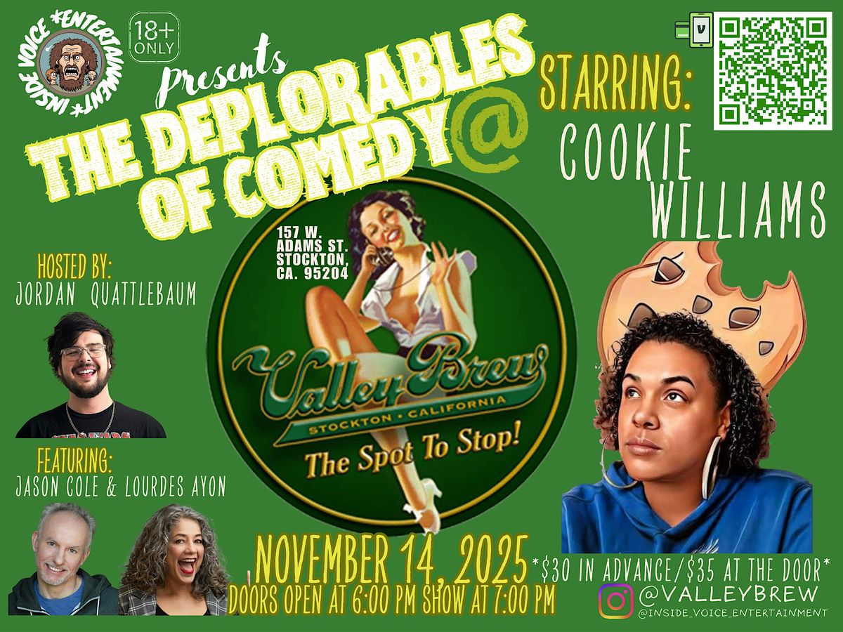 The Deplorables Of Comedy at Valley Brew, 14 November | Event in Stockton | AllEvents