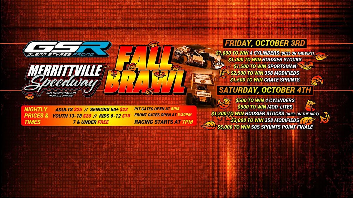 MERRITTVILLE SPEEDWAY FALL BRAWL PART 2, 4 October | Event in Thorold | AllEvents