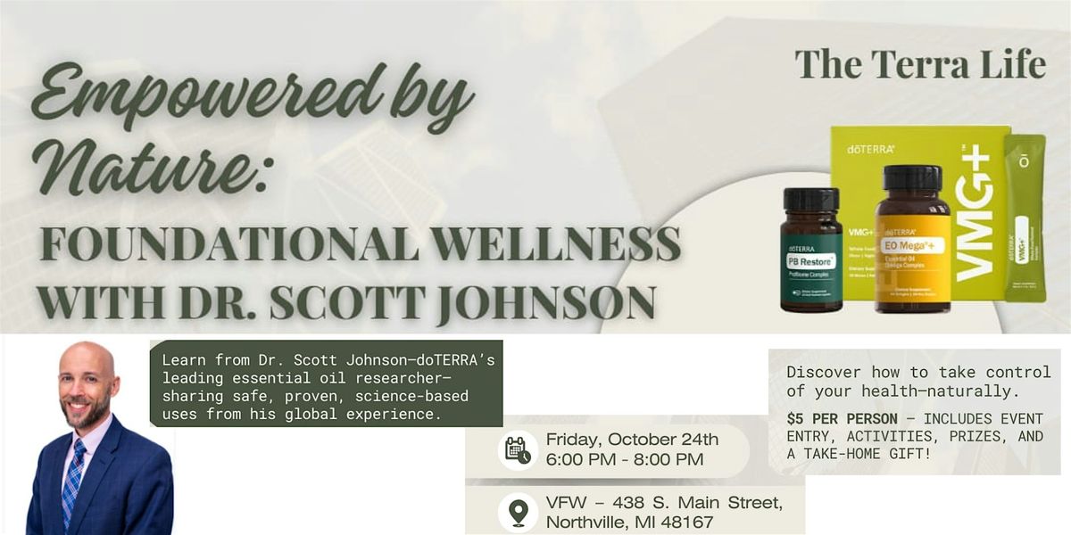 Empowered By Nature with Dr. Scott Johnson, 24 October | Event in Northville | AllEvents