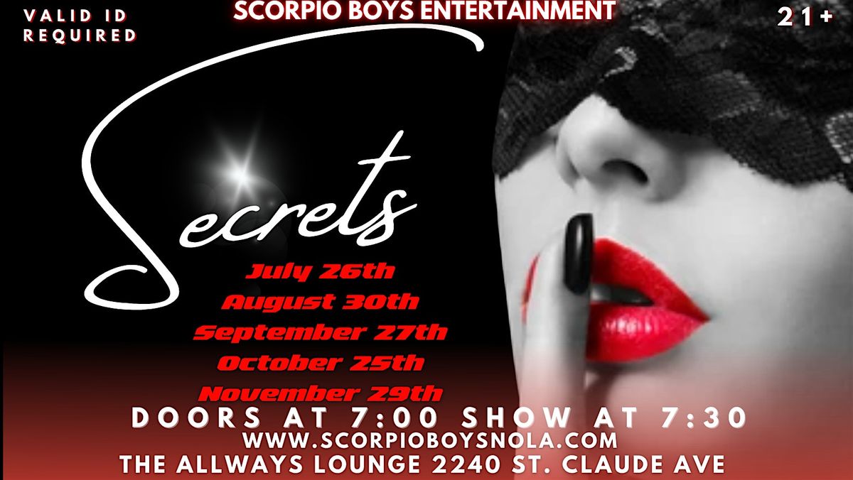 Secrets August 30th, 30 August | Event in New Orleans | AllEvents