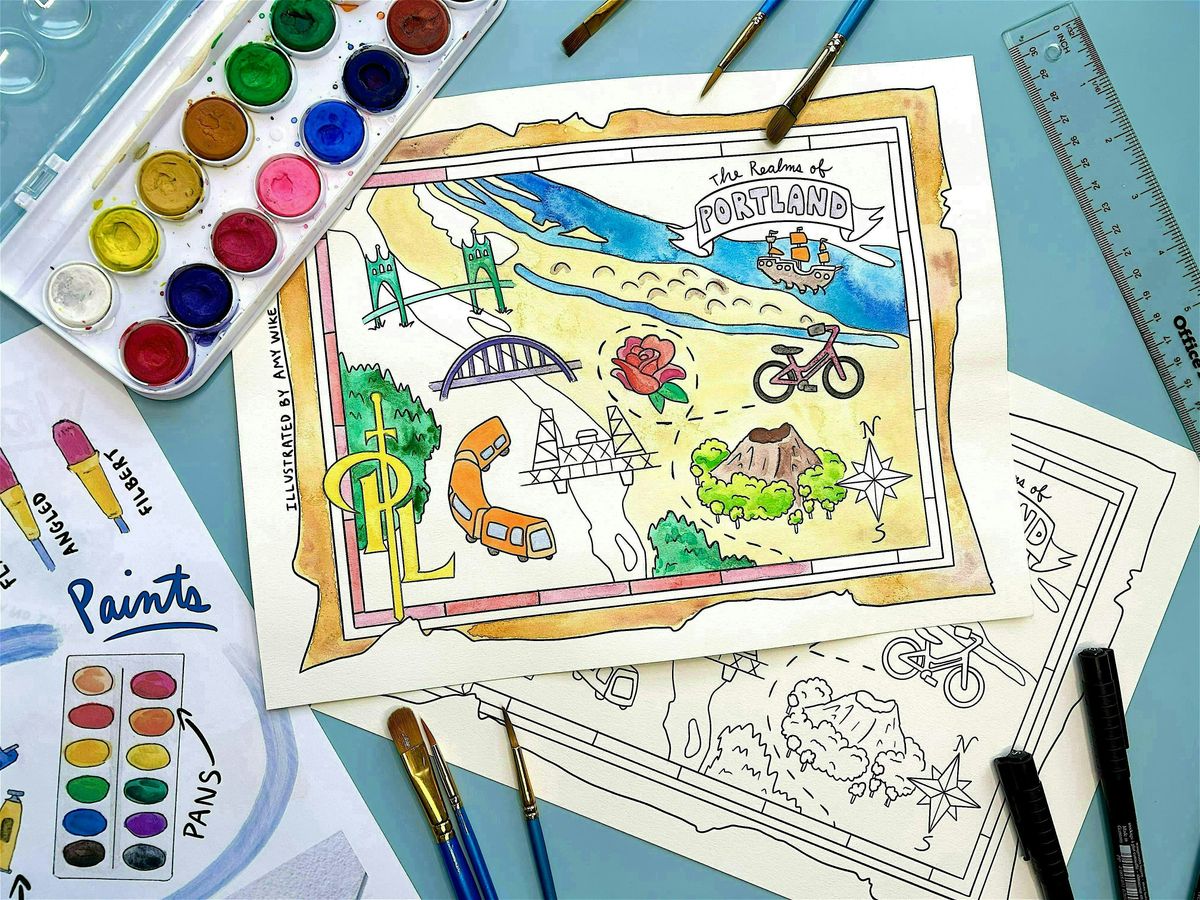 Watercolor Worlds: Intro to Watercolor at The Paladins League, 19 February | Event in Portland | AllEvents