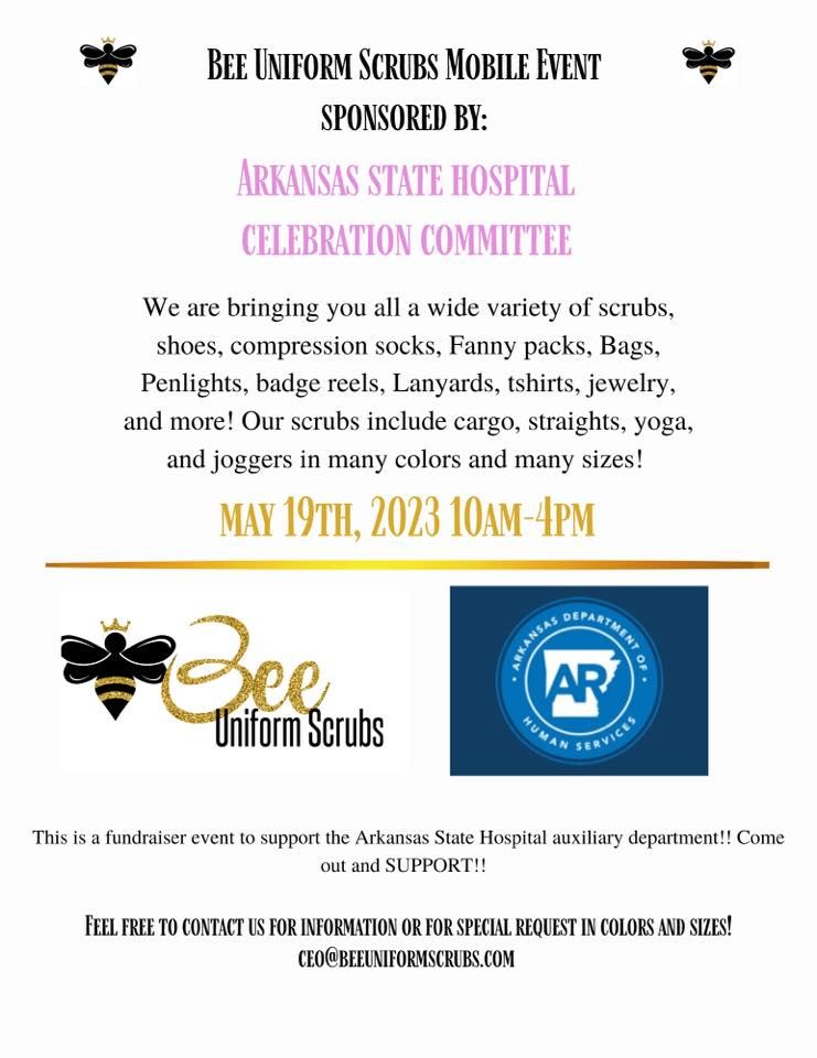 Scrub Sale Event, Arkansas State Hospital, Little Rock, 19 May 2023