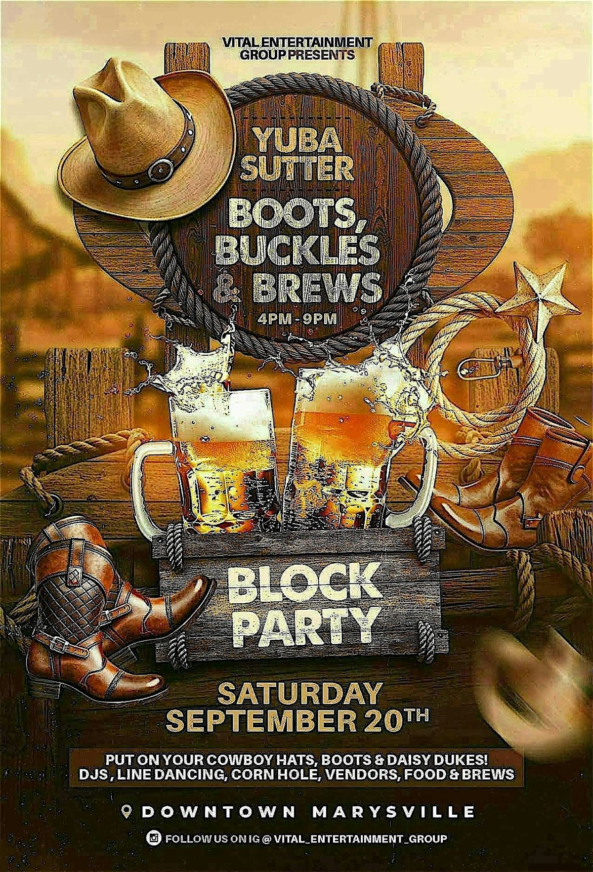 Yuba Sutter Boots, Buckles , & Brews, 20 September | Event in Marysville | AllEvents