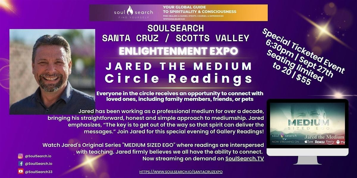 Circle Readings with JARED THE MEDIUM, 27 September | Event in Santa Cruz | AllEvents