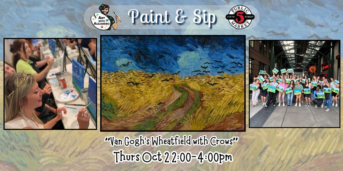 Paint & Sip at 5th St Alley “Van Gogh’s Wheatfield with Crows”, 2 October | Event in Eugene | AllEvents